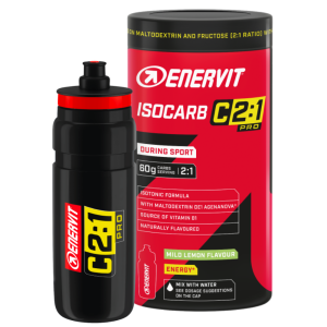 Enervit Isocarb C2:1 PRO 650g Mildes Zitronengetränk + Gratisflasche
