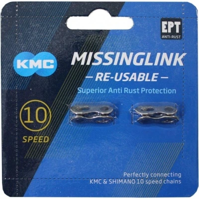 2x Spinka złączka łańcucha KMC CL-559R EPT Re-usable srebrna 10rz