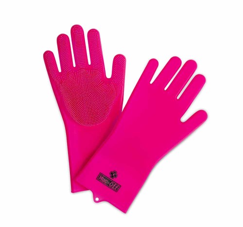 Rękawice do mycia roweru Muc-Off Deep Scrubber Gloves Pink