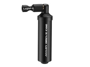 Lezyne Alloy Drive CO2-Kartuschenpumpe + 1x 16g Gaskartusche Schwarz