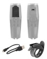 Lampka przednia Force Shark 500lm USB czarna
