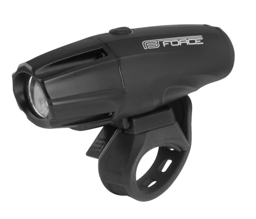 Lampka przednia Force Shark 700lm USB czarna