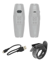 Lampka przednia Force Shark 700lm USB czarna