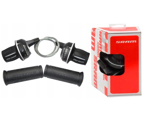 Kpl Manetki Sram MRX Comp Gripshift 3x6rz czarne
