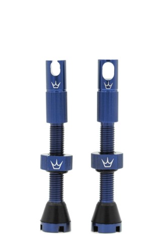 Zestaw wentyli Peatys X Chris King (MK2) Tubeless Valves Navy niebieskie 42mm