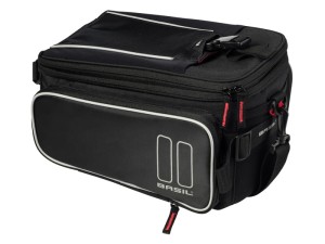 Basil Sport Design Gepäckträgertasche, wasserdicht, Polyester, 7-12 l, Schwarz/Limette
