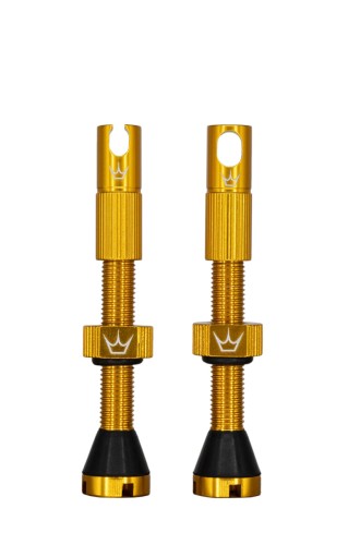 Zestaw wentyli Peatys X Chris King (MK2) Tubeless Valves złote 42mm