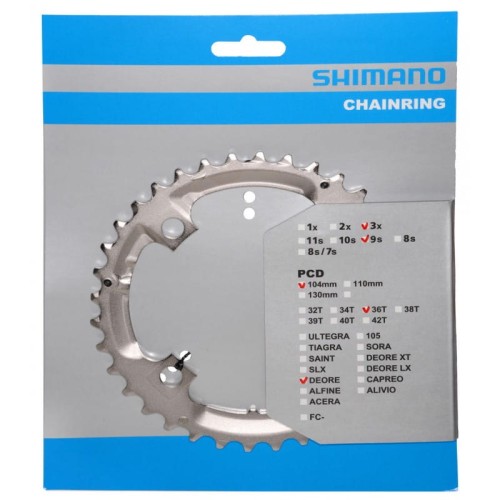 Tarcza Mechanizmu Shimano 36T FC-M532 Srebrna